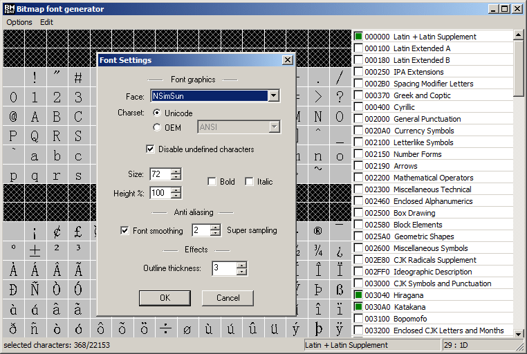 bitmap font creator